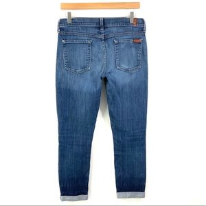 7 FOR ALL MANKIND Blue Jeans Size 30 Skinny Ankle Crop Jeans N7